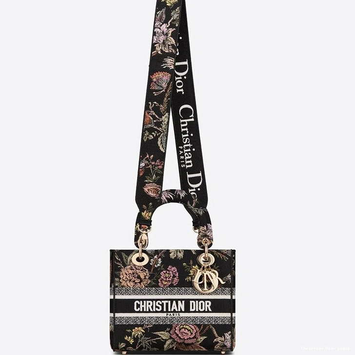 Cheap Bag Medium Canvass Botanique Black D-lite Lady Motif Jardin 0806 Luxury